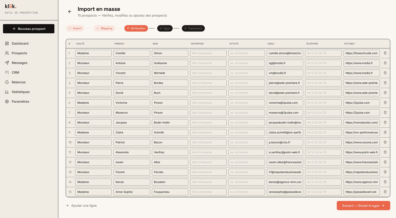 La liste se vérifie d'un coup d'œil