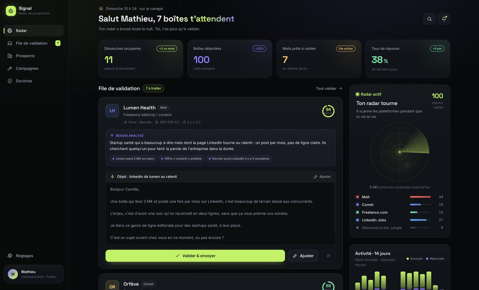 Radar de missions freelance